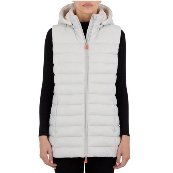 SAVE THE DUCK Jackets & Blazers - Save The Duck Fleece Lined Hooded Puffer Vest NWT Grey S M